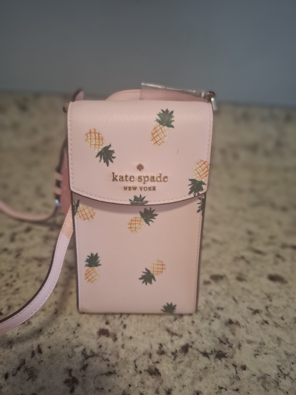 Kate Spade Pink Pineapple Phone Crossbody Bag